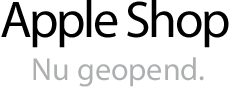 Apple shop. Nu geopend.