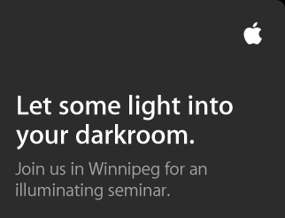 Let some light into your darkroom. Join us in Winnipeg for an illuminating seminar.