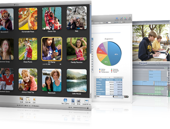 iPhoto, iWork, iMovie