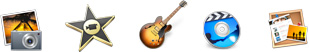 iMovie, iPhoto, Garageband, iDVD, iWeb