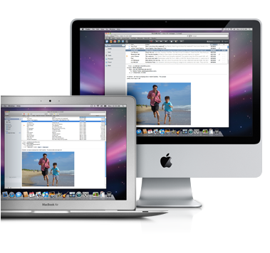 Interface de Mail sur iMac et sur MacBook Air