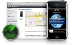 Ic&ocirc;ne de l'application Effacement &agrave; distance et interface de Trouver mon iPhone sur Mac et iPhone