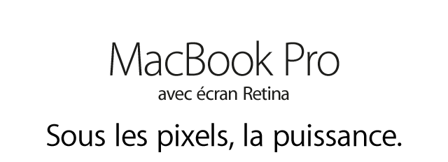 MacBook Pro avec écran Retina 