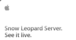 Snow Leopard Server. See it live.