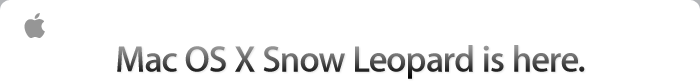 Mac OS X Snow Leopard is here.
