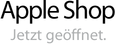 Apple Shop. Jetzt geöffnet.