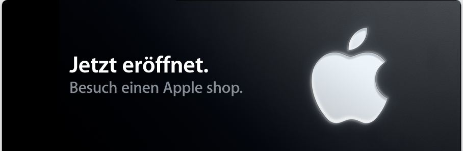 Jetzt eröffnet. Besuch einen Apple shop.