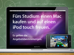 Fürs Studium einen Mac kaufen und auf einen iPod touch freuen.