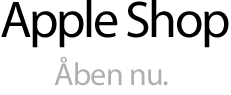 Apple Shop. Åben nu.