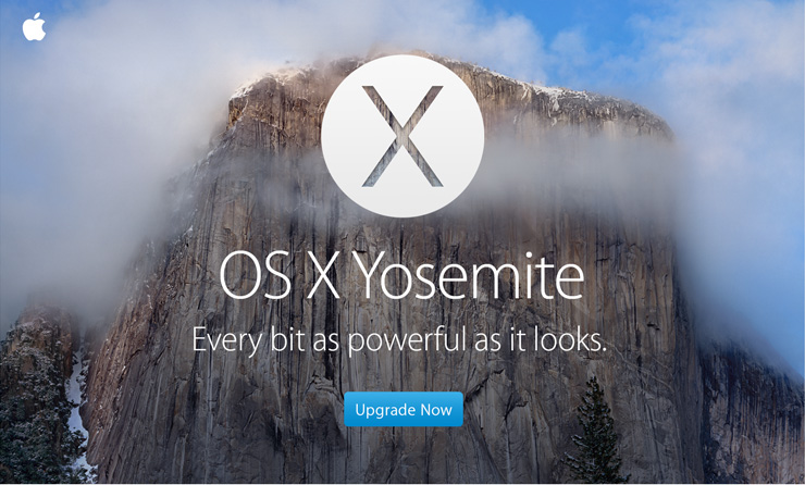OS X Yosemite. Every bit as powerful as it looks. Upgrade Now