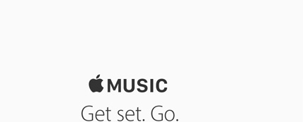 Apple Music. Get set. Go.