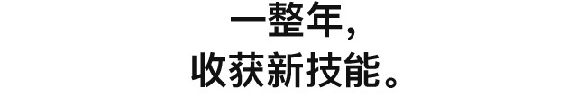一整年，收获新技能。