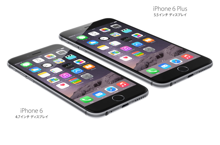 iPhone 6 Plus 5.5インチ ディスプレイ iPhone 6 4.7インチ ディスプレイ