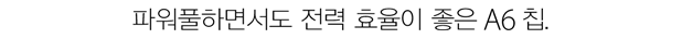 파워풀하면서도 전력 효율이 좋은 A6 칩.
