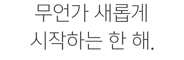 무언가 새롭게 시작하는 한 해.