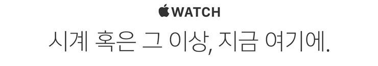 Apple Watch. 시계 혹은 그 이상. 지금 여기에