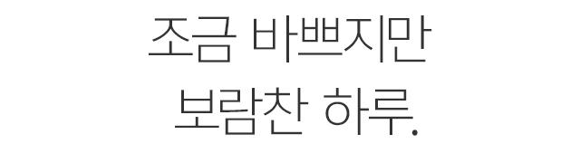 조금 바쁘지만 보람찬 하루.