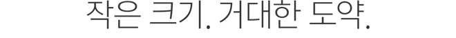작은 크기. 거대한 도약.