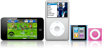 iPod touch, iPod classic, iPod nano, iPod shuffle