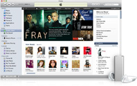 Captura de pantalla de iPod shuffle e iTunes