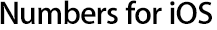 Numbers for iOS