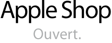 Apple Shop. Ouvert.