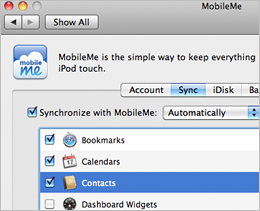 登入 MobileMe