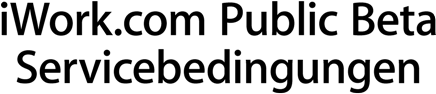 iWork.com Public Beta Servicebedingungen