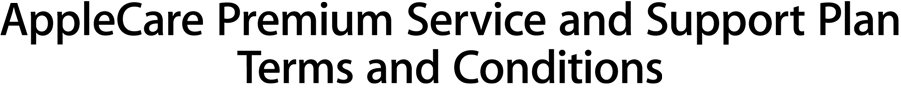 AppleCare Premium Service and Support Plan Terms and Conditions
