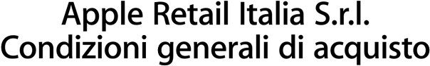 Apple Retail Italia S.r.l. Condizioni generali di acquisto