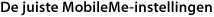 De juiste MobileMe-instellingen