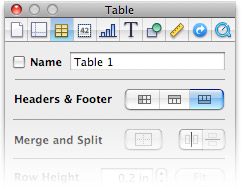 Add a Footer Row to a Numbers Table