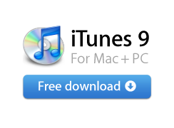 iTunes 9. For Mac + PC. Free Download.