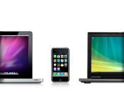 Images of MacBook Pro, iPhone 3G and PC