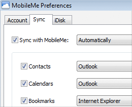 Sign in to MobileMe