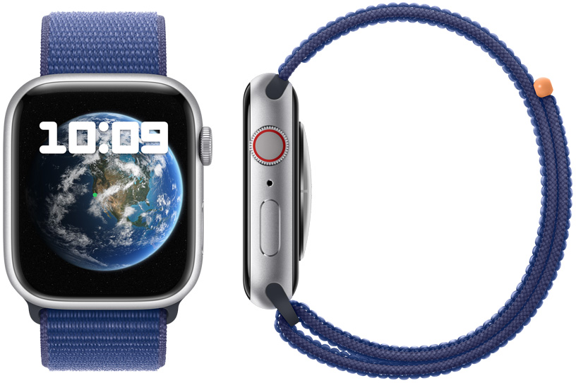 Afbeelding van een CO₂-neutrale combinatie van kast en bandje voor Apple Watch.