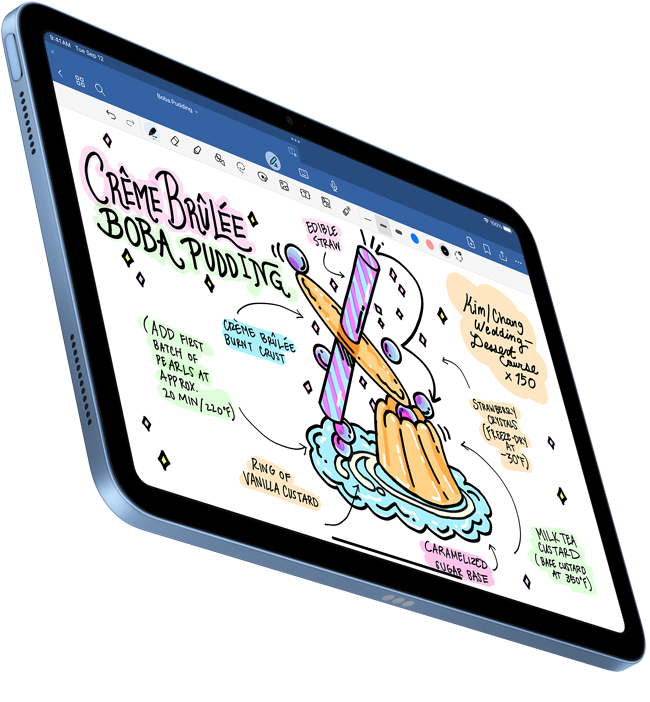 Rukom napisani dokument izrađen aplikacijom Goodnotes 6 prikazan je na iPadu.