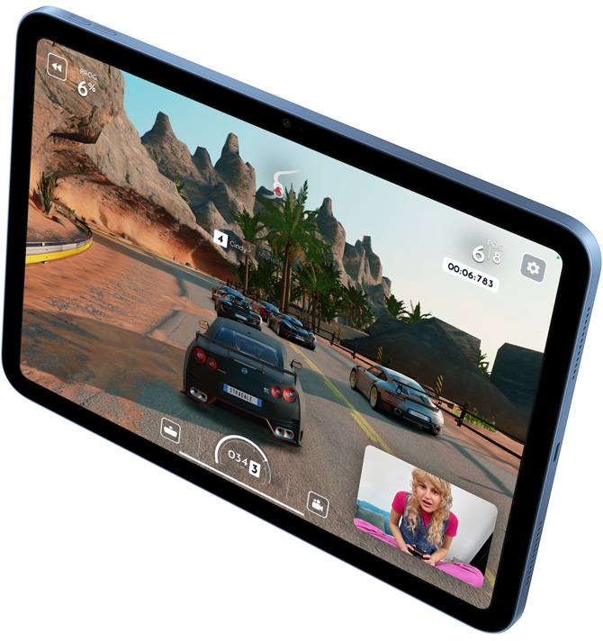 Žaidimas su „SharePlay“ rodomas „iPad“