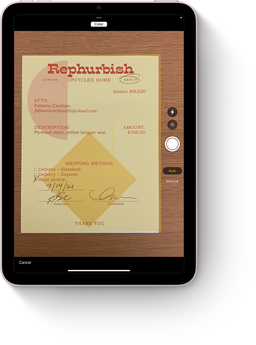 Notater-appen på iPad mini