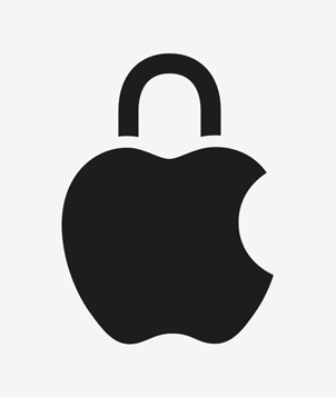 „Apple“ privatumo logotipas.