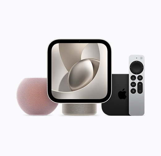 Apple TV 4K, black colour, top exterior, glossy black Apple TV logo