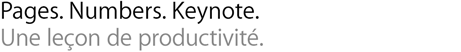 Pages. Numbers. Keynote. Une classe qui se surpasse.