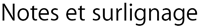Notes et surlignage