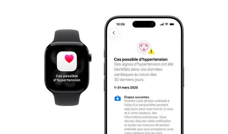 Notification de cas possible d’hypertension sur Apple Watch Series 11, notification ouverte sur iPhone