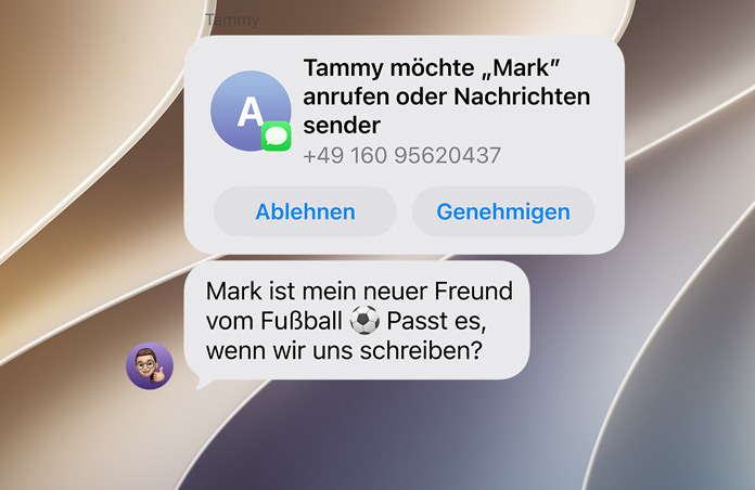 Ein Display zeigt das Feature Kommunikationslimits.