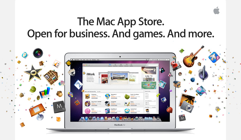 The Mac App Store. Open for business. And games. And more.
