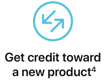 Get credit toward a new product(4)