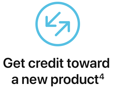 Get credit toward a new product(4)