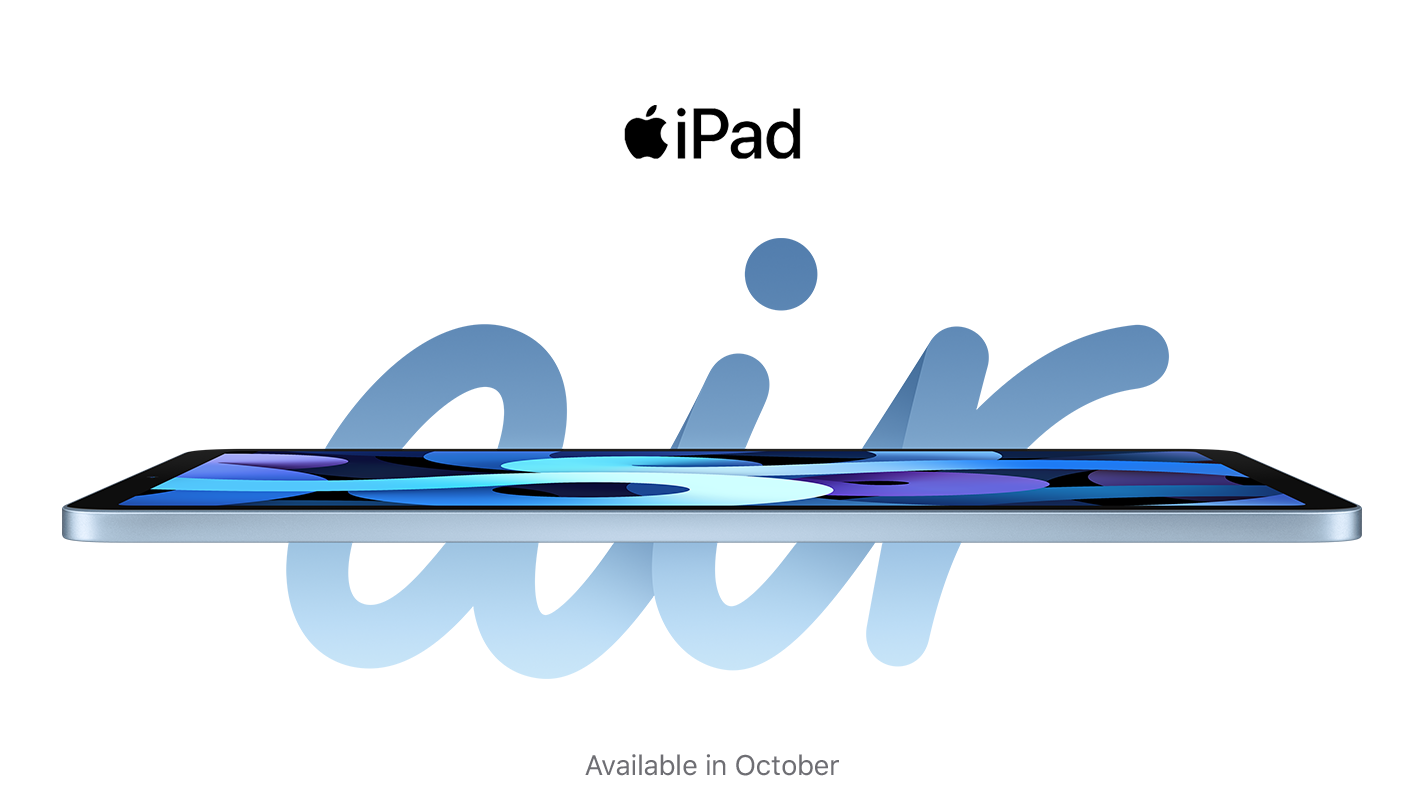 Apple iPad air. Available in October