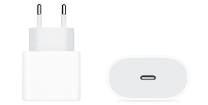 iPhone 15, 20 W USB-C toiteadapteriga